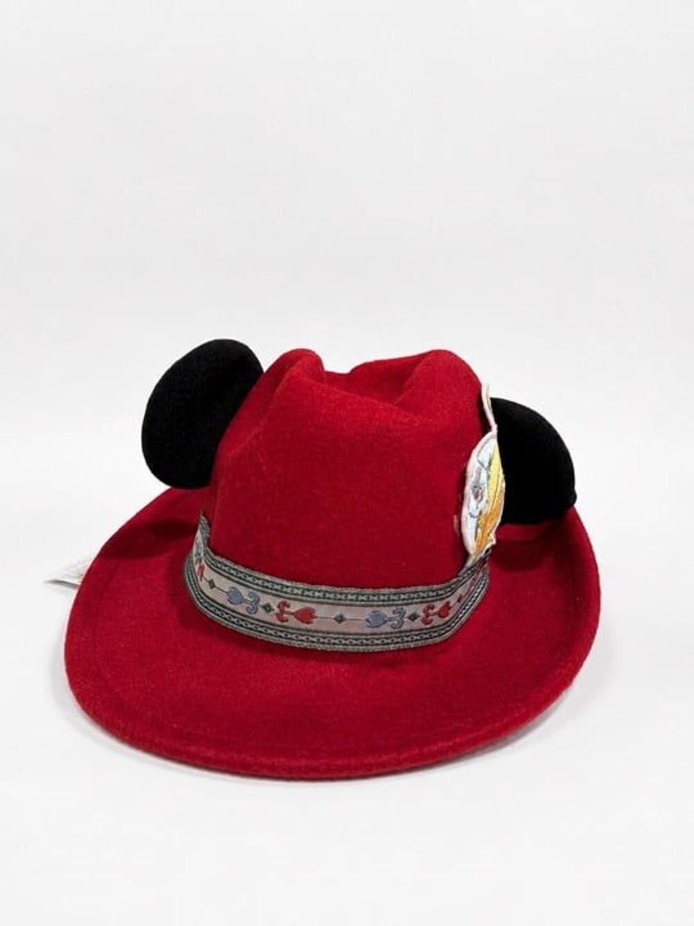 Disneyland Matterhorn Fedora Hat Mickey Mouse Ears Yeti Feather NWT Rare